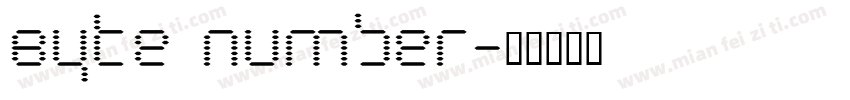 Byte Number字体转换